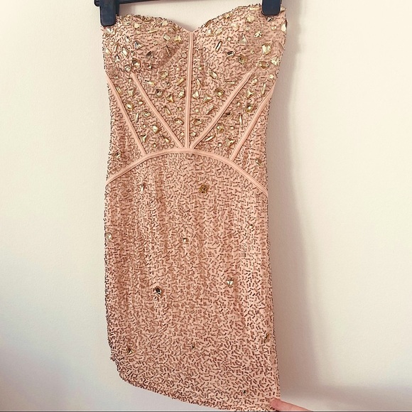 💕Crystal Embellished Strapless Dress SZ S/XS - Picture 12 of 15